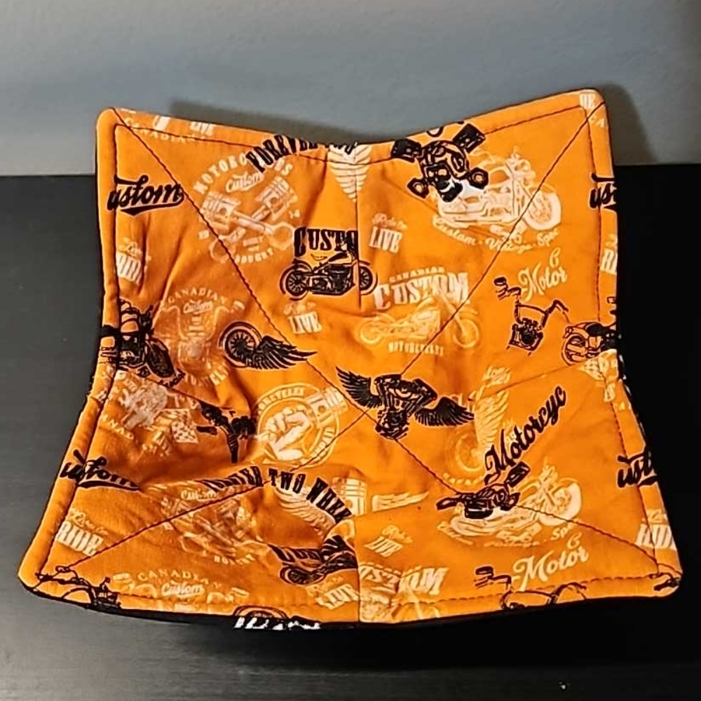 Motorcycle Bowl Cozy Handmade New